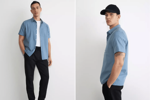 phối đồ với áo sơ mi ngắn tay nam 