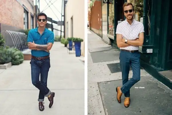 Phá cách cùng combo quần jean, áo polo và giày Monk Strap