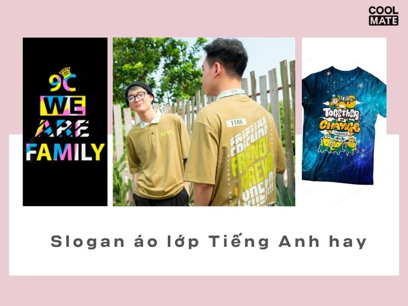 ảnh mô tả in hình slogan áo lớp bằng tiếng anh