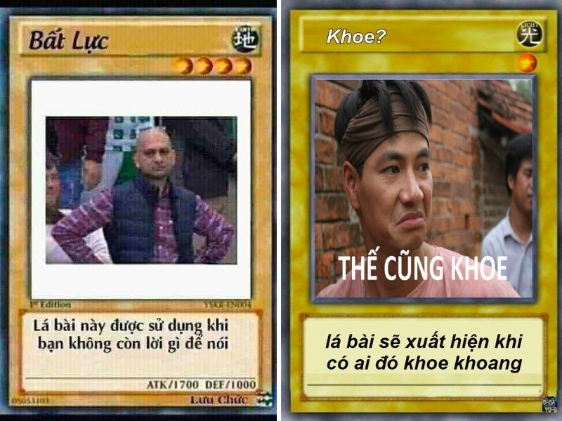 Meme lá bài yugioh hình các meme chế nổi tiếng