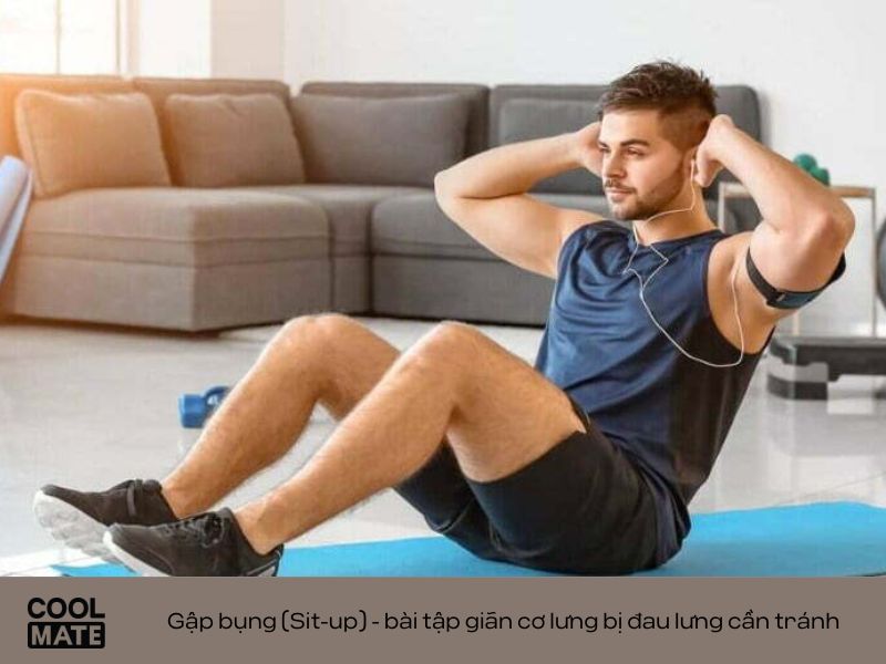 Tránh gập bụng (Sit-up) khi bị đau lưng