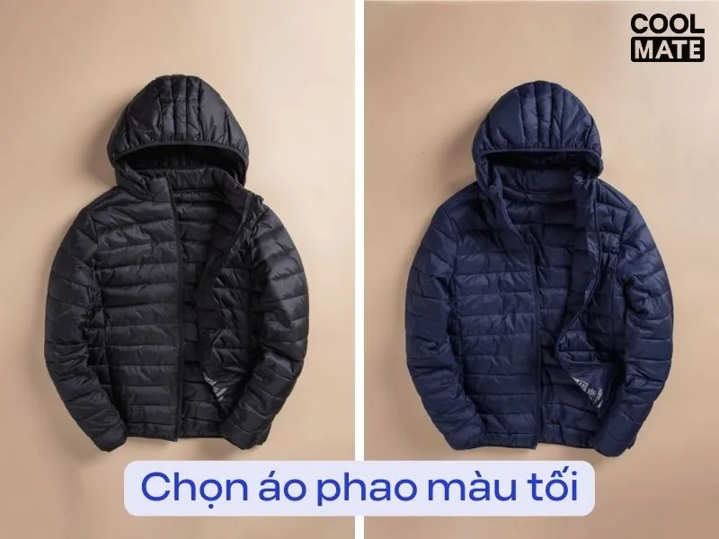 Chọn áo khoác phao tối màu cho người béo