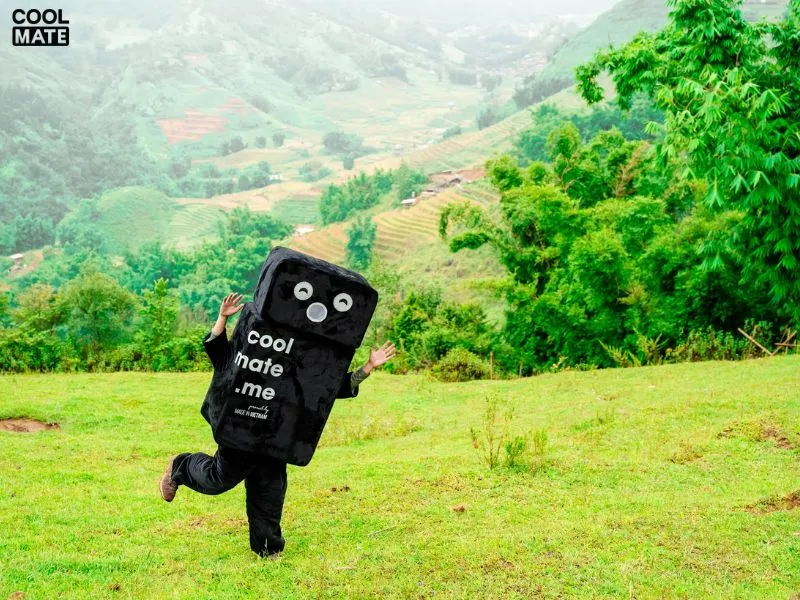 Mascot của Coolmate trên cung đường chạy Vietnam Mountain Marathon 2023