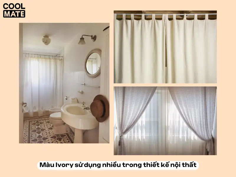 Màu Ivory sử dụng nhiều trong thiết kế nội thất