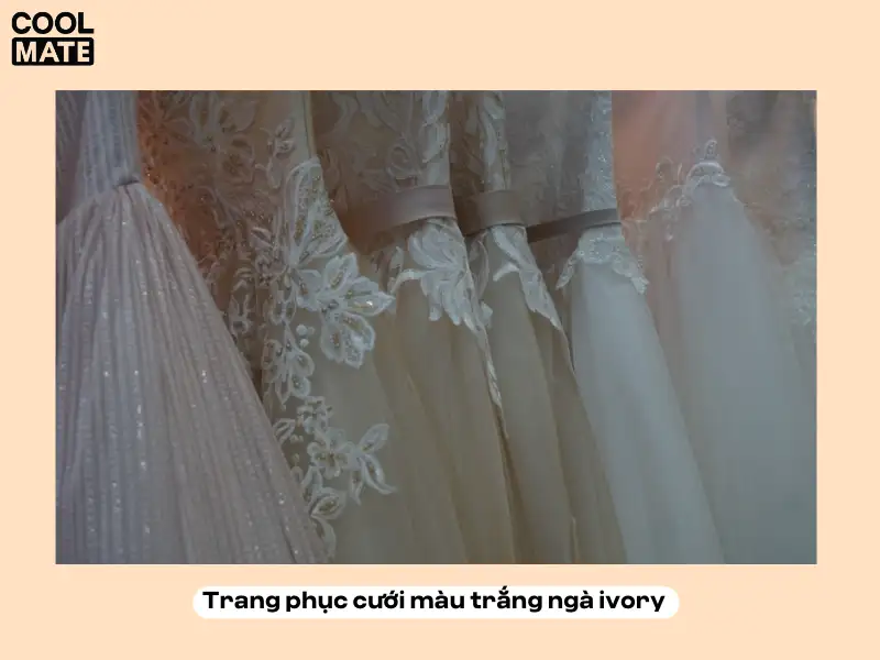 Trang phục cưới màu trắng ngà ivory 