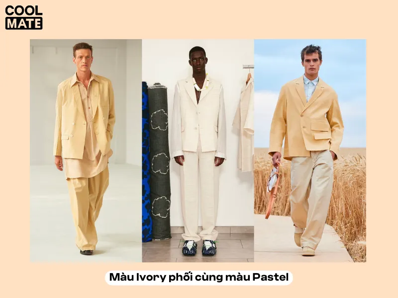 Màu Ivory phối cùng màu pastel