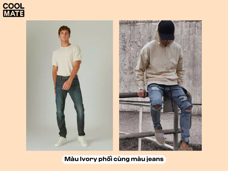 Màu Ivory phối cùng màu jeans