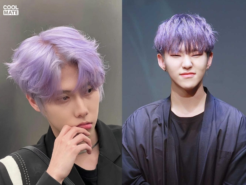 Tổng hợp 4 màu tóc tím khói nam cực thu hút như idol Kpop