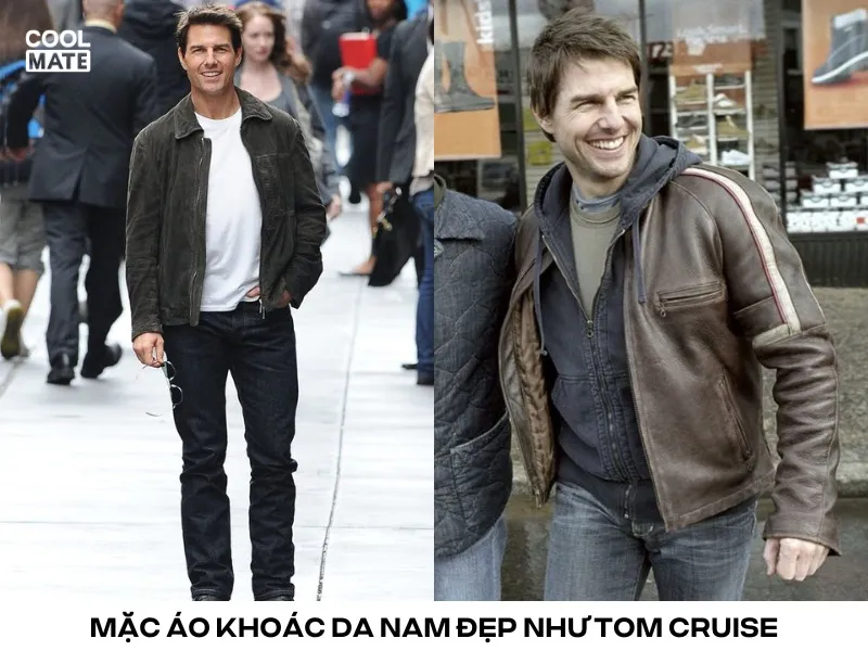 mặc áo khoác da nam đẹp như Tom Cruise