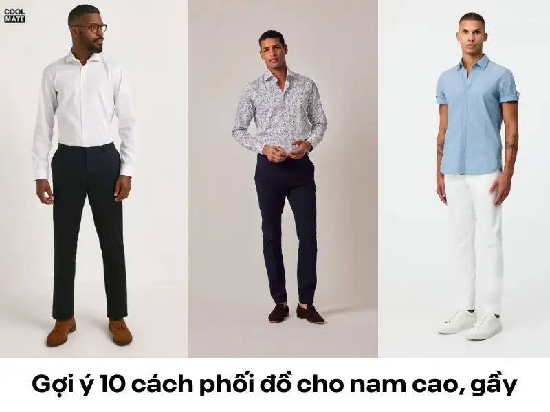 Áo sơ mi slim fit và quần chinos