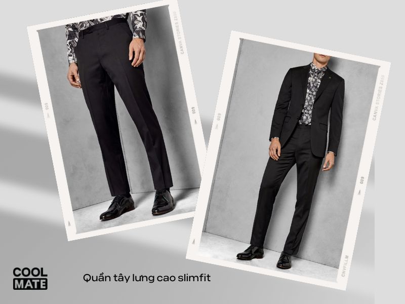 Quần tây lưng cao slimfit