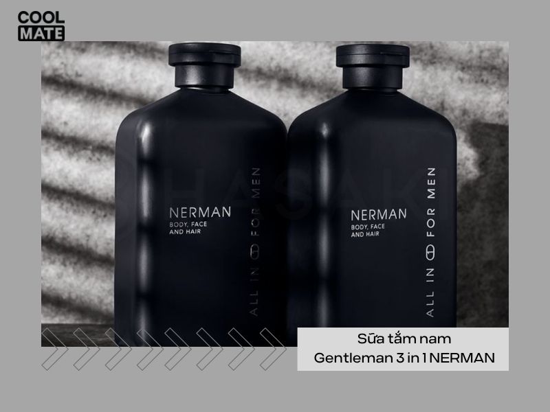 Sữa tắm nam cao cấp Gentleman 3 in 1 NERMAN