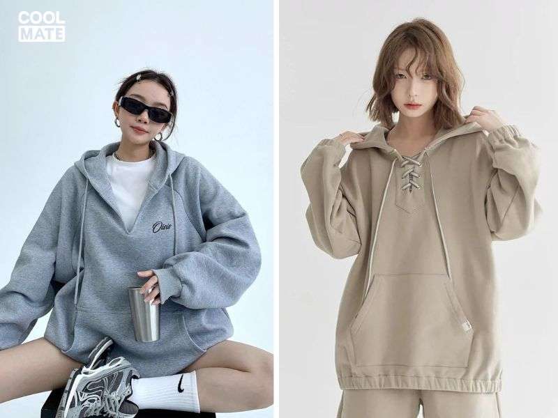 Hoodie form rộng tăng khả năng giữ ấm cơ thể