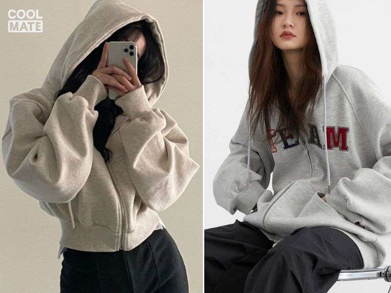 Nữ tính với hoodie nữ form rộng