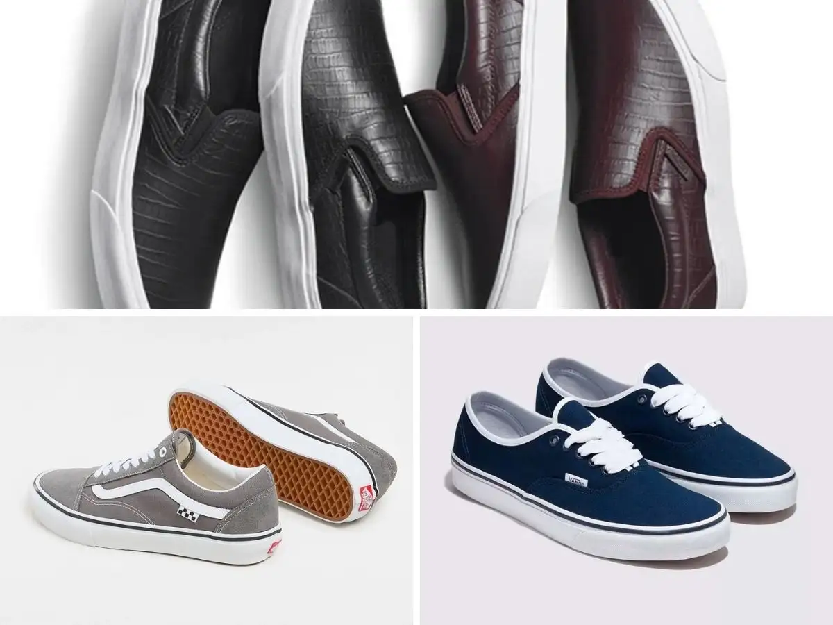 Vans sử dụng nhiều chất liệu  để phù hợp với nhiều phong cách và nhu cầu khác nhau