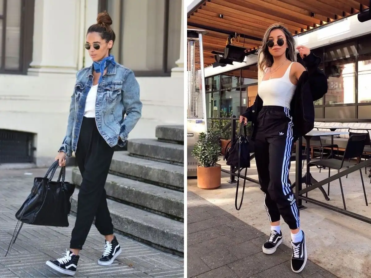 Vans kết hợp quần jogger  tạo nên vẻ ngoài khỏe khoắn, năng động