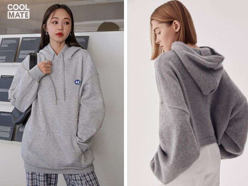 Lựa chọn kích thước hoodie nữ form rộng phù hợp