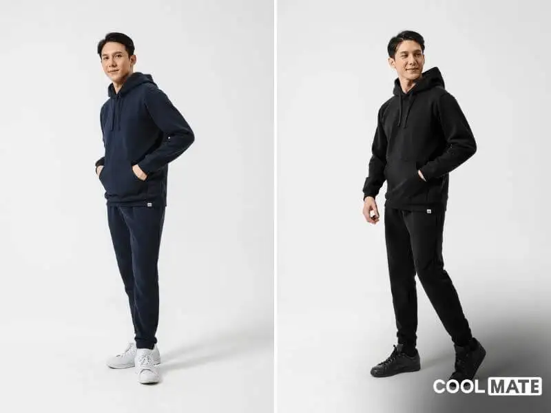 Áo Hoodie Coolmate phối với quần jogger