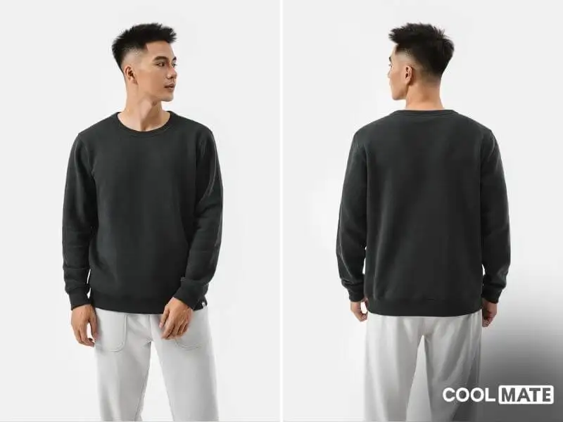 Áo Hoodie không mũ (Sweater) đến từ Coolmate