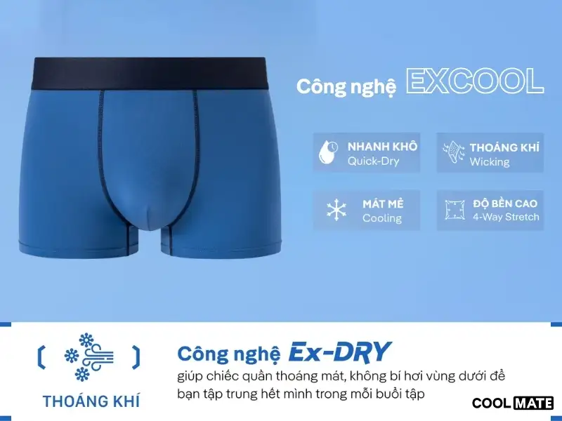 Các công nghệ hiện đại được ứng dụng vào quần lót vải Poly Coolmate