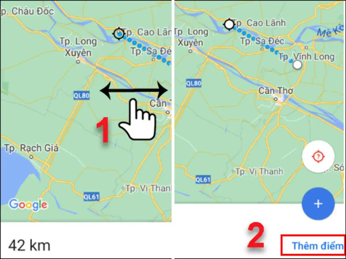 Có thể đo nhiều địa điểm trên Google Maps