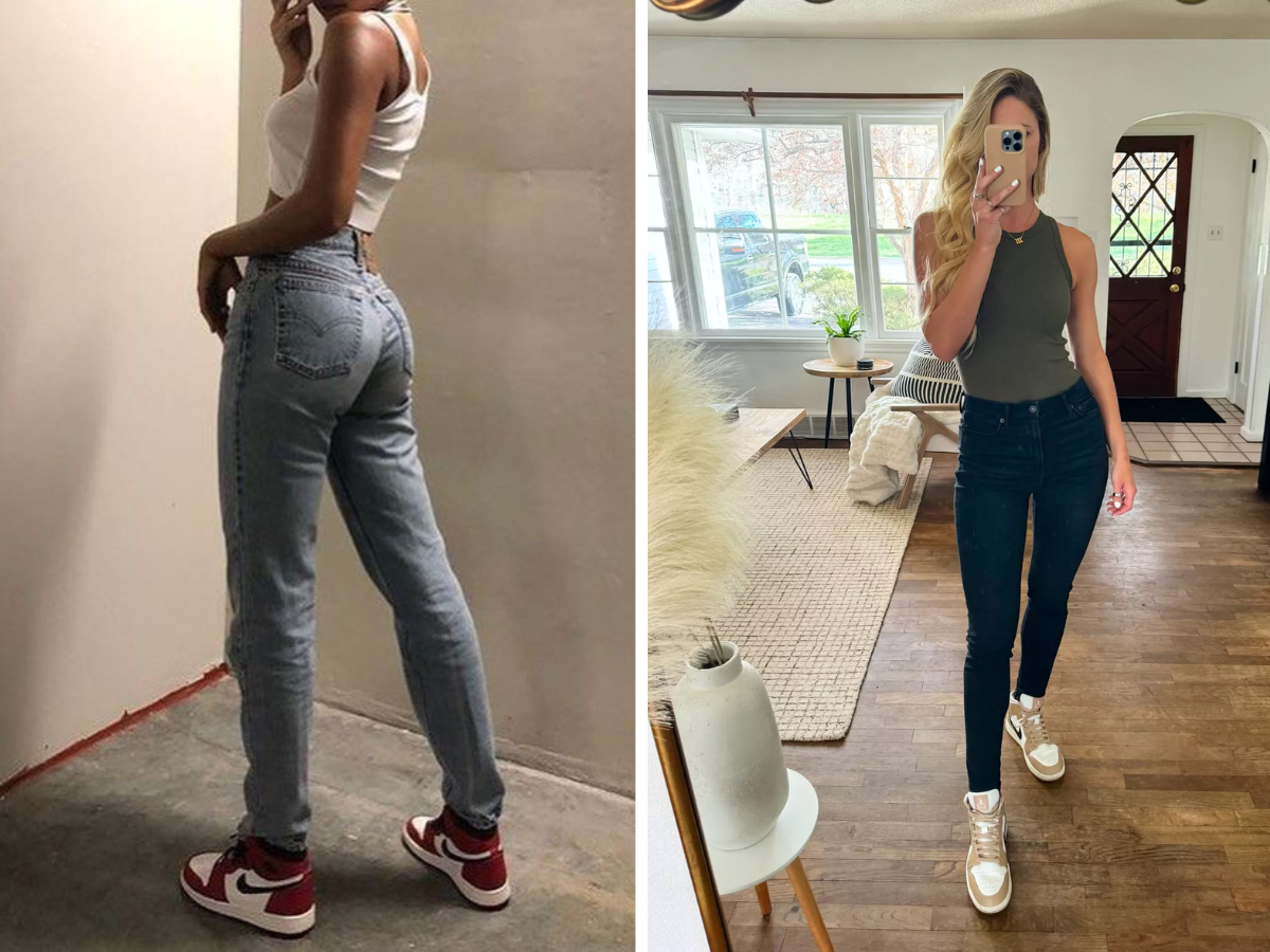 Kết hợp giày Jordan cổ cao với skinny jeans