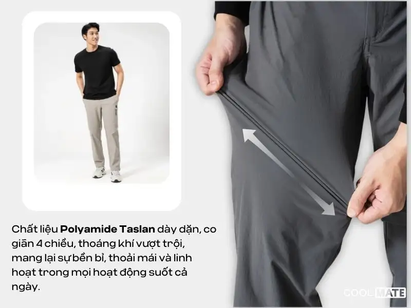 Chất liệu Polyamide Taslan bền bỉ