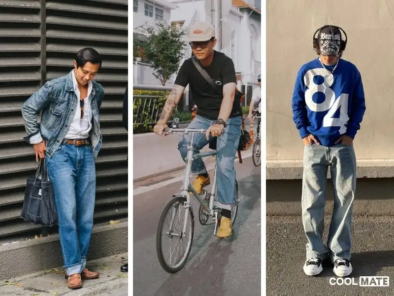 Đa dạng phong cách phối đồ với quần Jeans nam xanh sáng