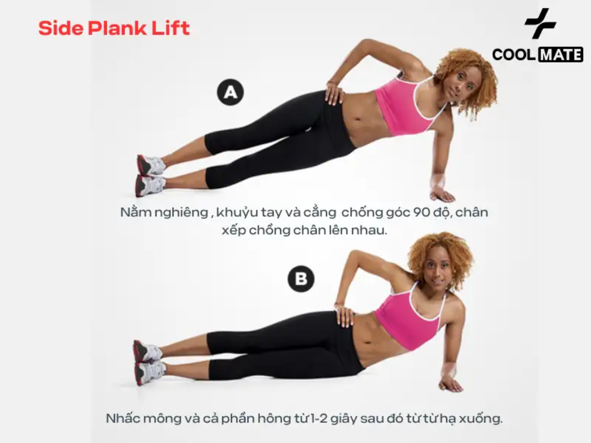 Plank nâng hông - động tác giúp giảm mỡ bụng trên cho nữ nhanh chóng