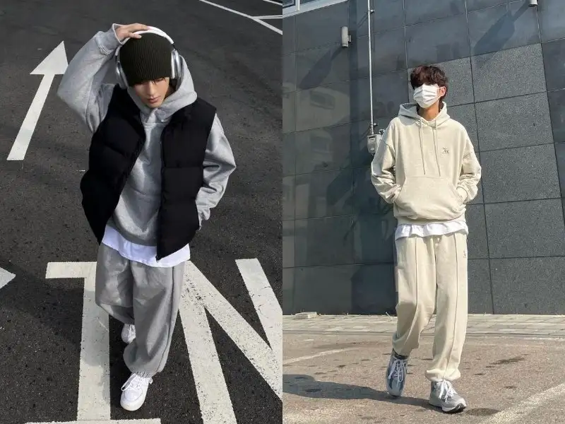 Áo hoodie và quần jogger