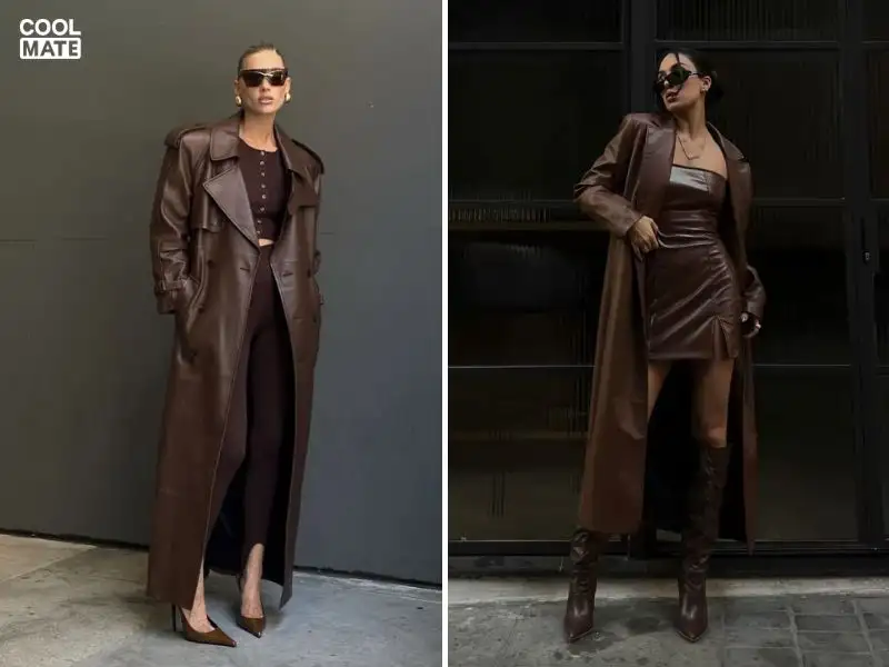 Mocha Mousse phối đồ phong cách fashionista