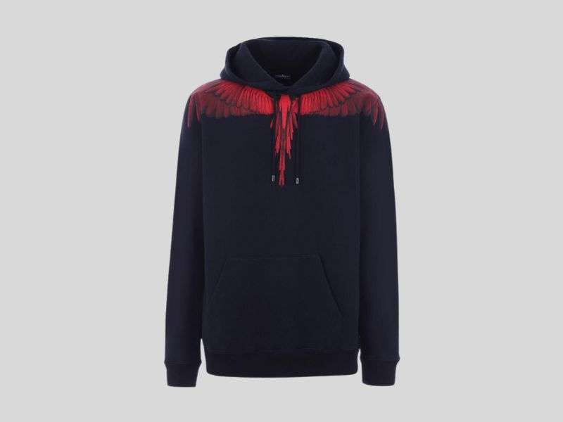 Áo Hoodie Marcelo Burlon Flower Wings Black Hoodie