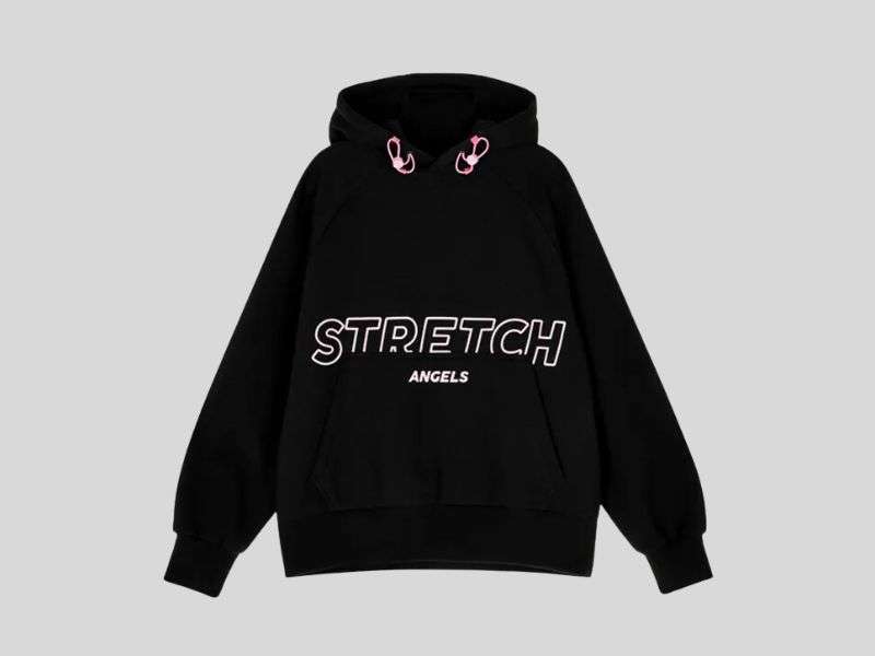 Áo hoodie Stretch Angels Over-fit Big Logo Hoodie Black SRHDO2041-BK