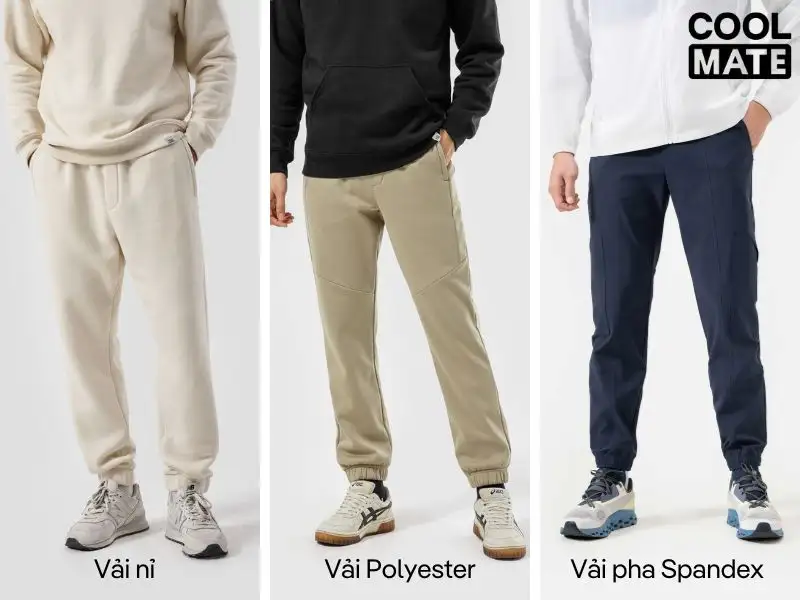 Các loại vải phổ biến của quần Jogger thể thao