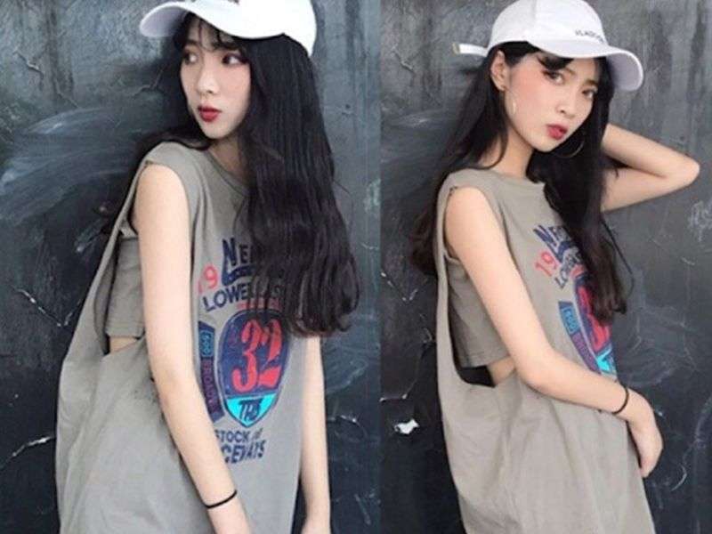 Áo hai dây/sát nách mix áo bra tạo nên outfit năng động, cá tính 