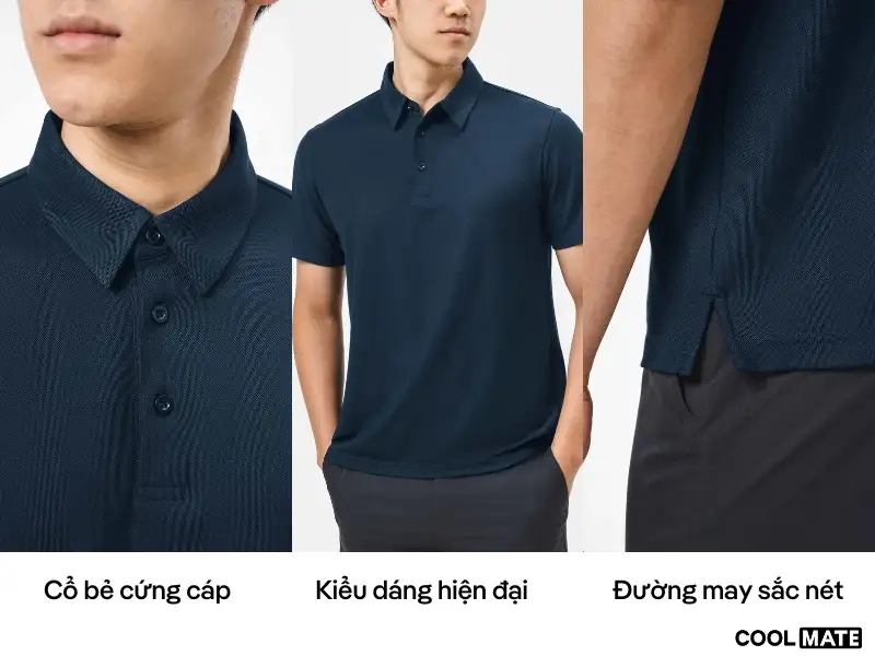 Những chi tiết của áo Polo được thiết kế tỉ mỉ