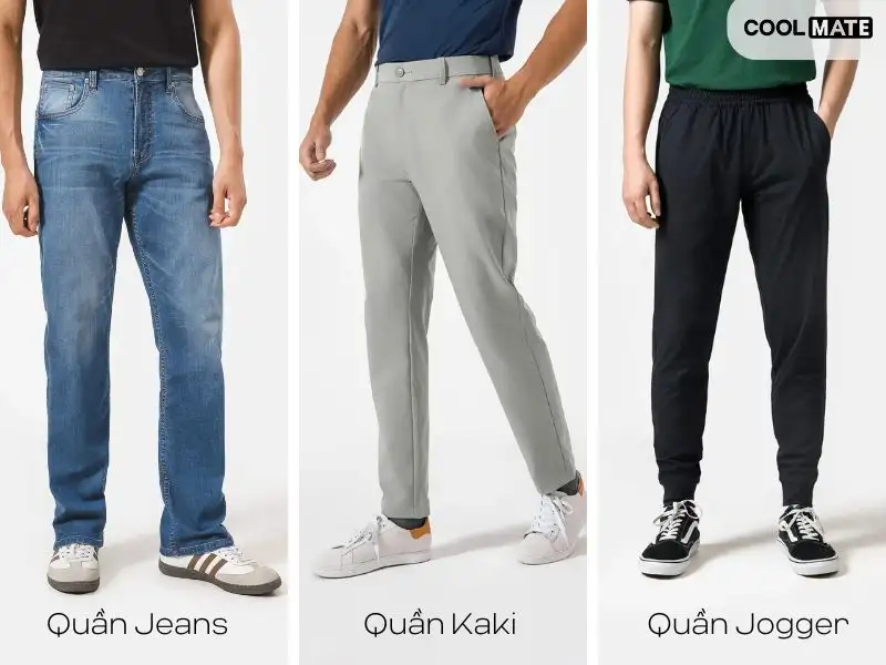 Các kiểu dáng quần bán chạy tại Coolmate
