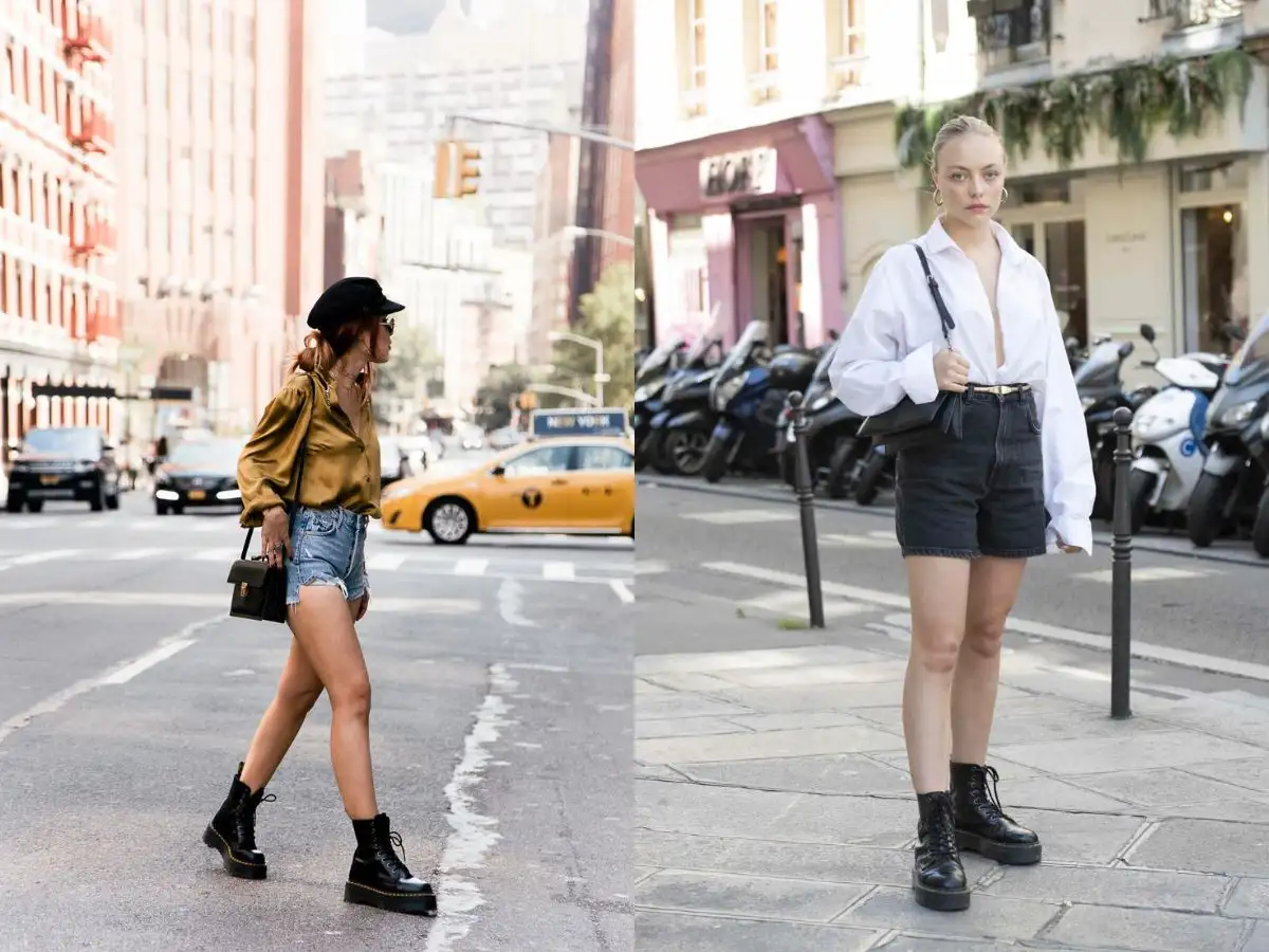 quần short là sự lựa chọn hoàn hảo để diện cùng Dr. Martens