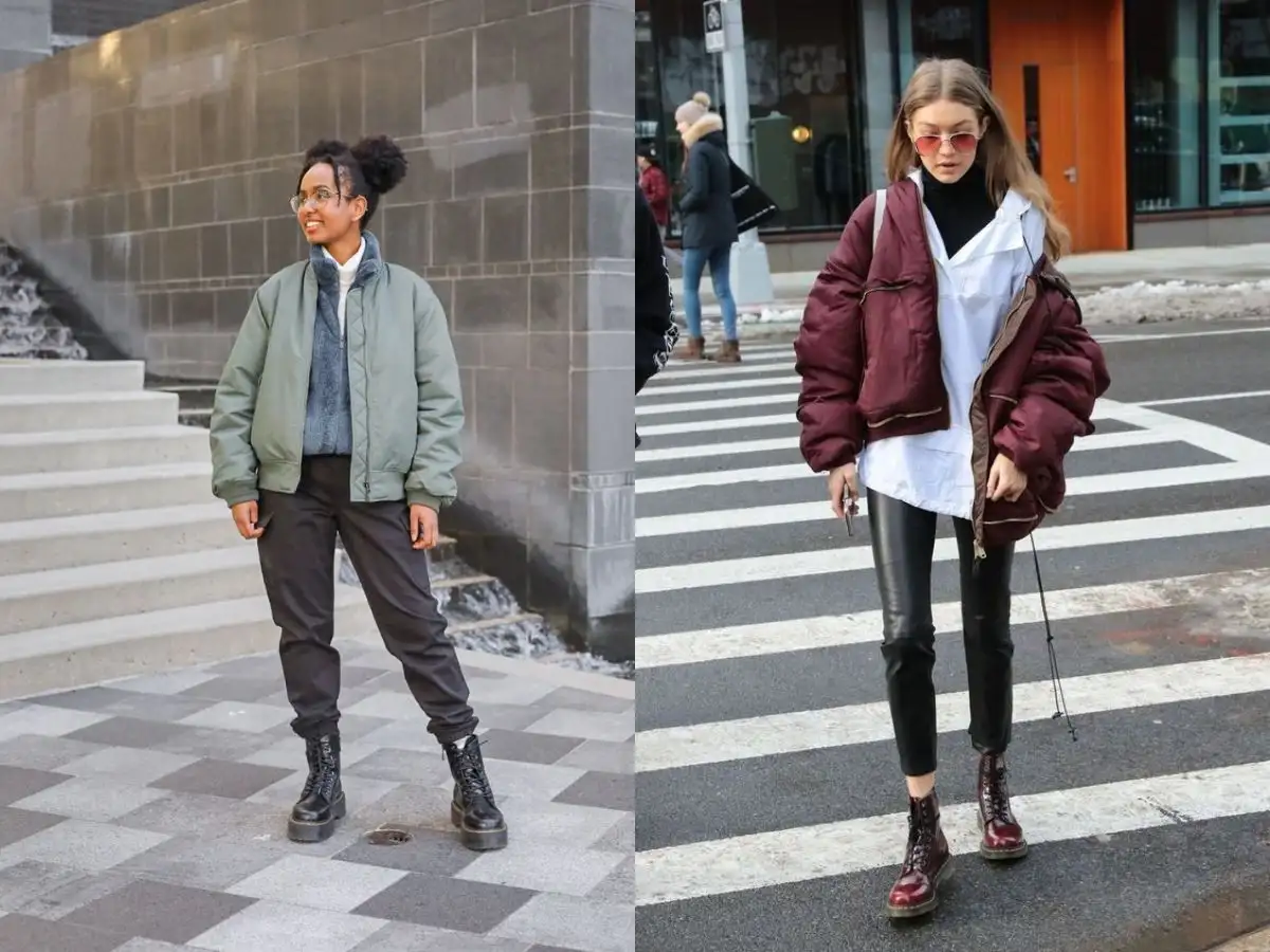 Dr. Martens với Áo khoác bomber