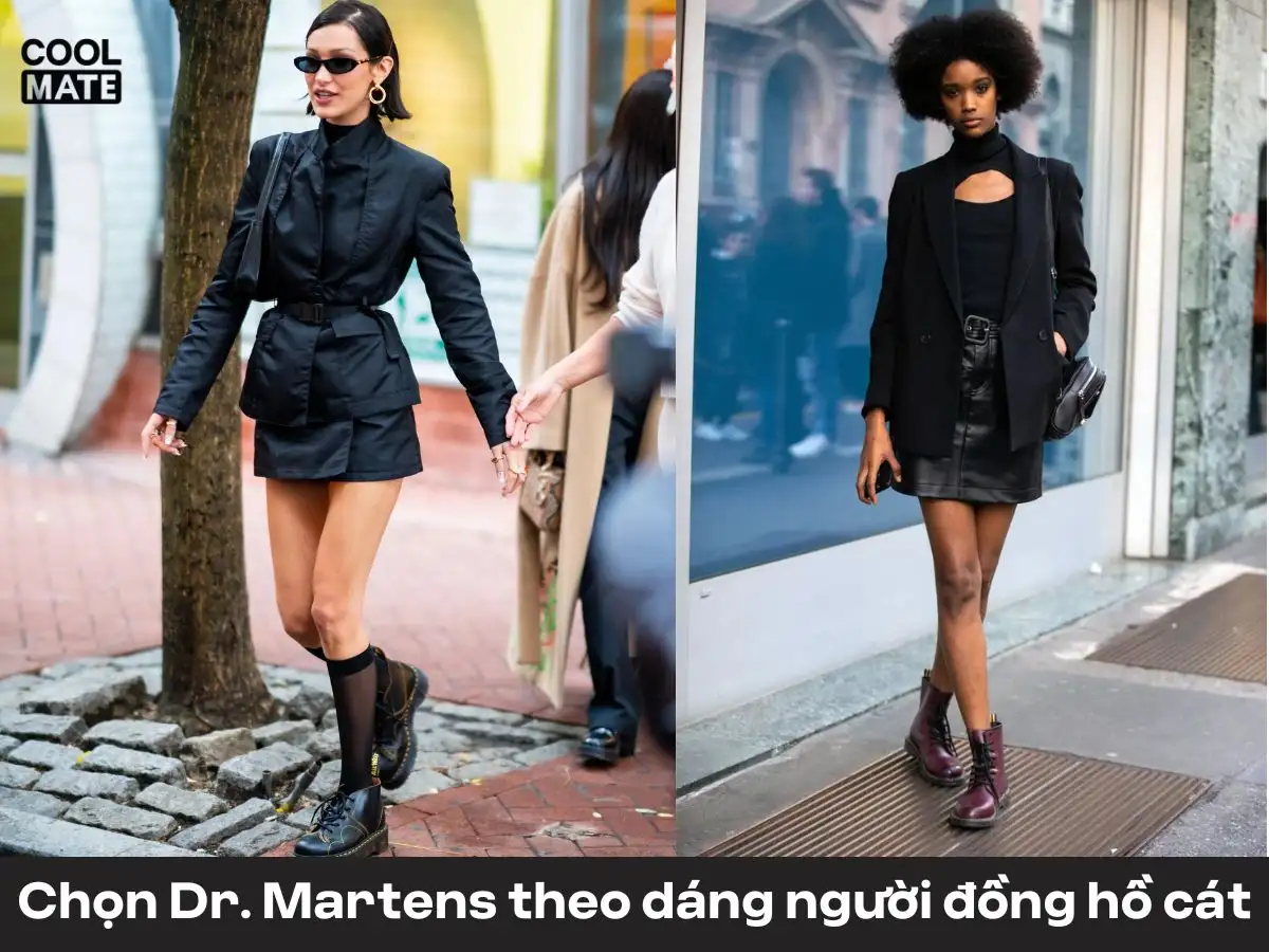 Dáng người đồng hồ cát sẽ phù hợp với hầu hết đôi giày của Dr. Martens