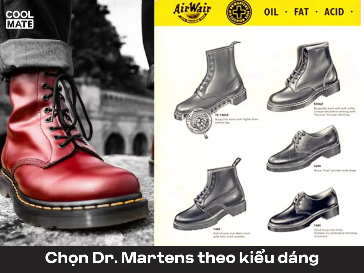 Kiểu dáng của Dr. Martens là yếu tố quan trọng giúp bạn định hình phong cách và tạo dấu ấn riêng