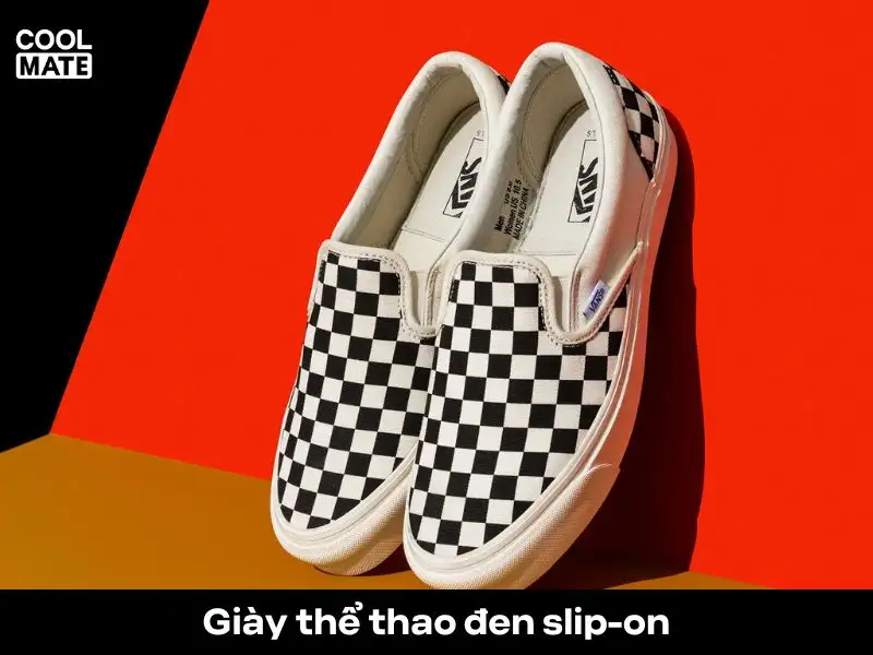 Giày thể thao đen slip-on