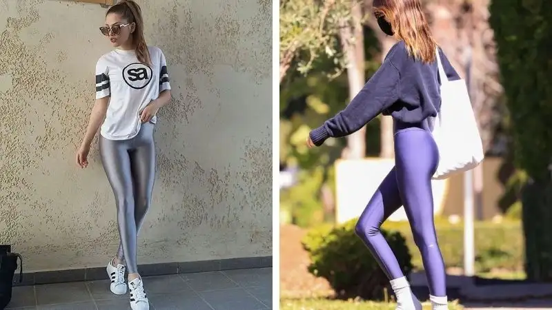 Quần legging da bóng bẩy nổi bật phong cách cá tính và quyến rũ