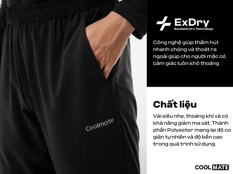 Quần Dài Chạy Bộ Running Pant với chất liệu cao cấp