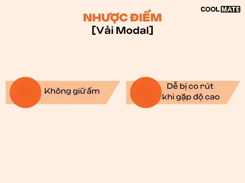 nhược điểm vải modal