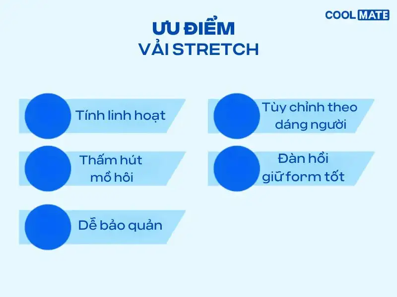 ưu điểm của vải stretch