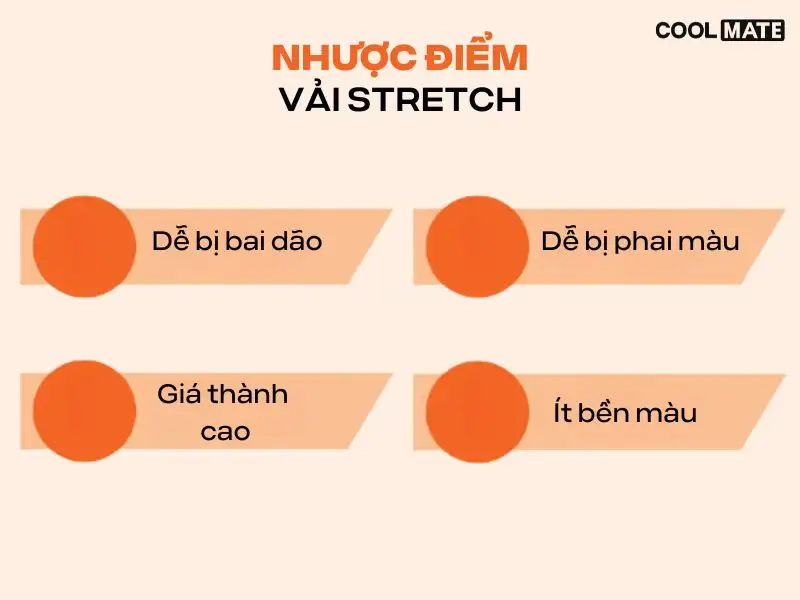 nhược điểm của vải stretch