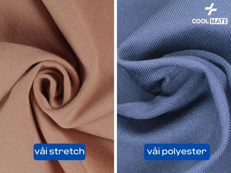 vải stretch và vải polyester