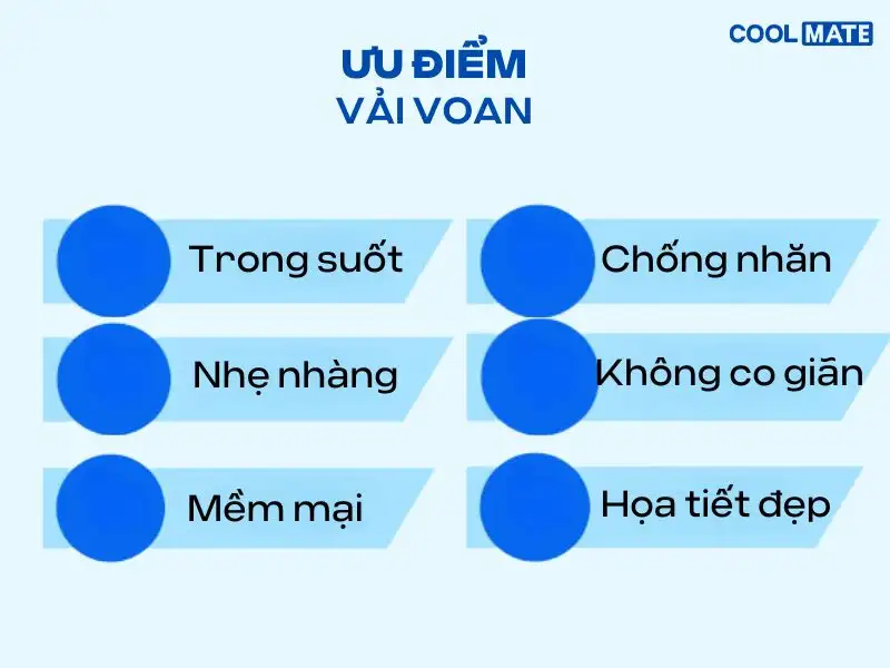 Ưu điểm của vải voan