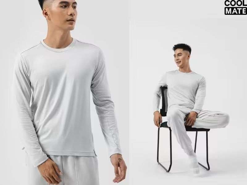 Áo giữ nhiệt Essential Brush Poly cổ thấp Coolmate